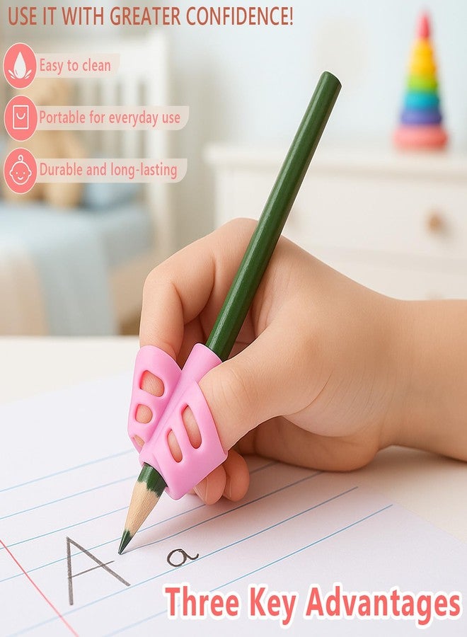 Ceemiaa 4-Pack Pencil Grips for Kids - Handwriting Trainer & Posture Correction Holder for Toddlers, Preschoolers, and Special Needs Children - Image 4